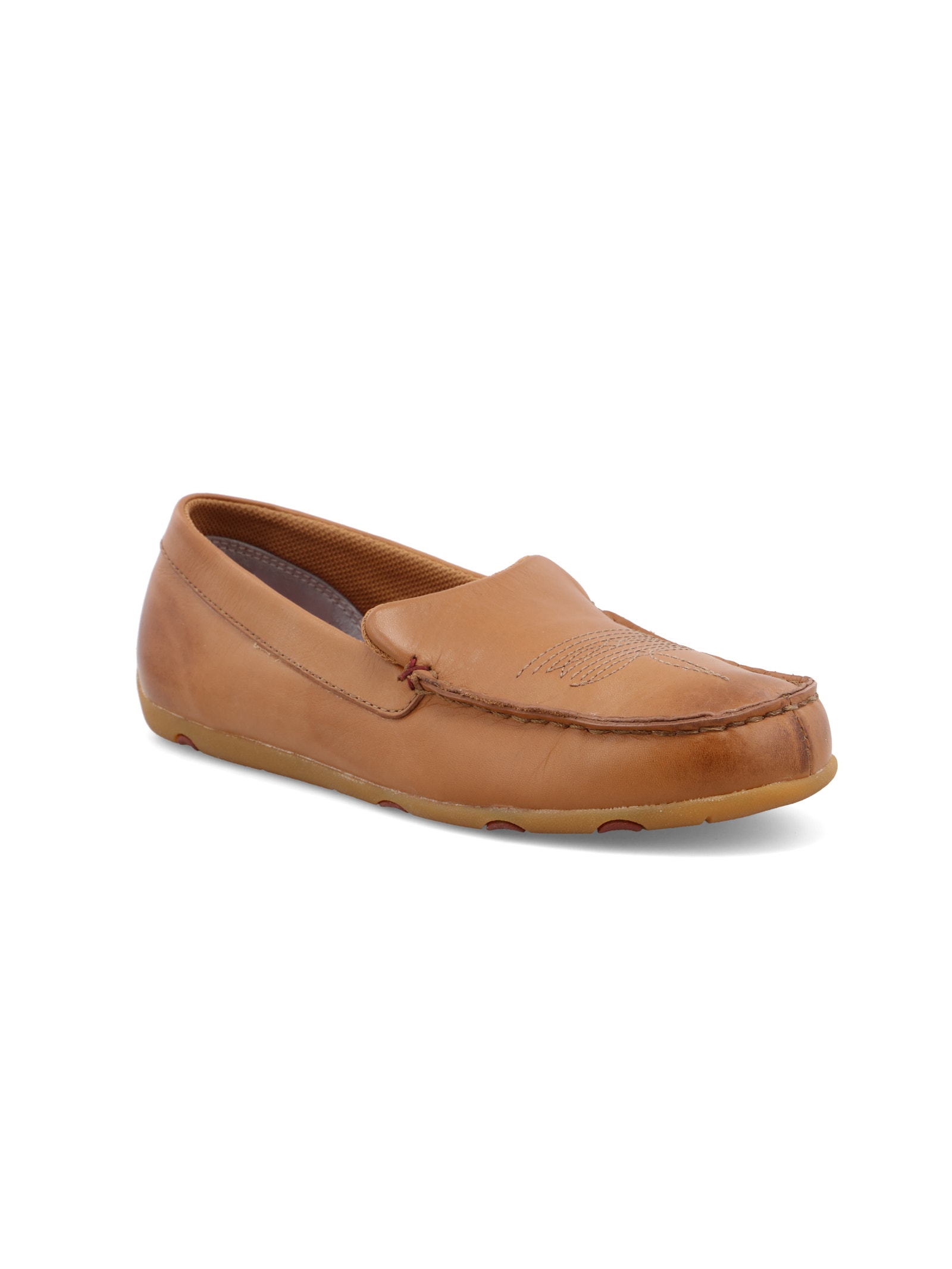 Twisted X Women's Slip-On Loafer, Moc Toe, Tan, 5.5 M